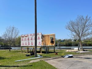 Walls going up